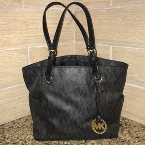 MICHAEL KORS BLACK TOTE PURSE